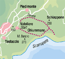 Mappa dei sentieri del Santuario